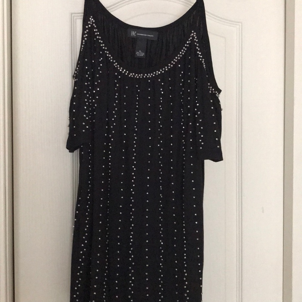 Spaghetti strap cold shoulder top